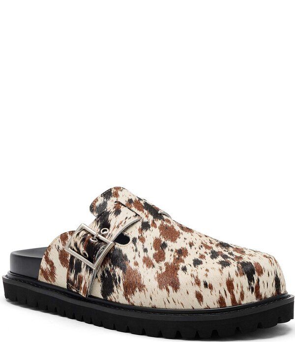 マークノーラン メンズ シューズ スリッポン・ローファー プリント Marc Nolan Menshiloh Appaloosa Cow Print Buckle Hardware Clog Appa