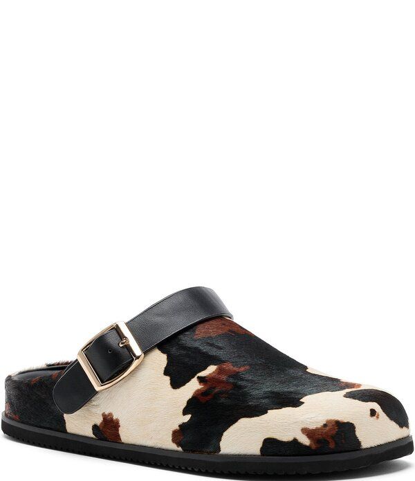 マークノーラン メンズ シューズ スリッポン・ローファー プリント Marc Nolan Mensolana Cow Print Convertible Strap Clogs Brown ブラウン