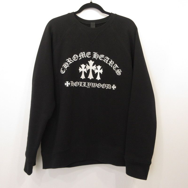 【姫路東店】 中古 CHROME HEARTS | クロムハーツ スウェット U SAILIN ON CREW 国内正規タグ ブラック サイズ：L 【108】