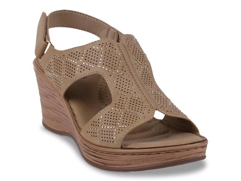 グッドチョイス レディース シューズ サンダル Good ChoiceAmara Wedge Sandal Camel Brown ブラウン