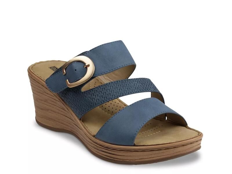 グッドチョイス レディース シューズ サンダル Good ChoiceOdalis Wedge Sandal Blue ブルー