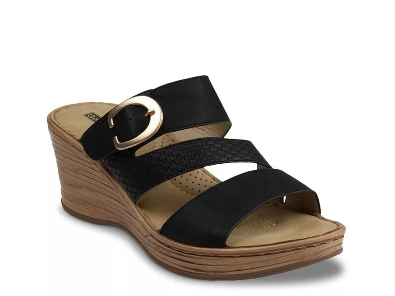 グッドチョイス レディース シューズ サンダル Good ChoiceOdalis Wedge Sandal Black ブラック