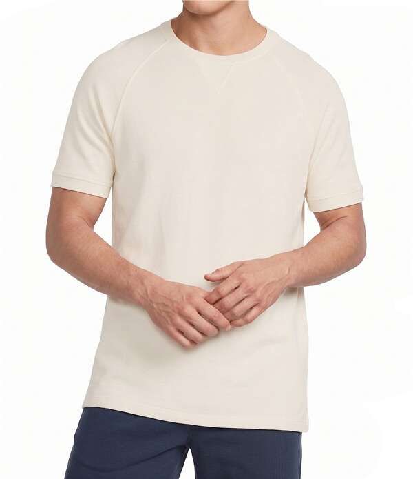 ダニエル クレミュ メンズ トップス シャツ パイル Cremieux Premium Solid French Terry Short Sleeve TShirt Antique White ホワイ