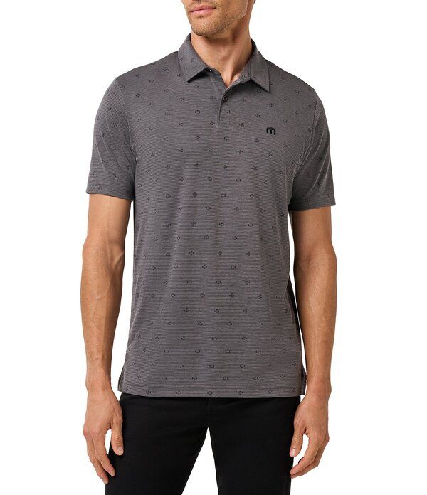 トラビスマヒュー メンズ トップス シャツ TravisMathew Final State Short Sleeve Polo Shirt Heather Black ブラック