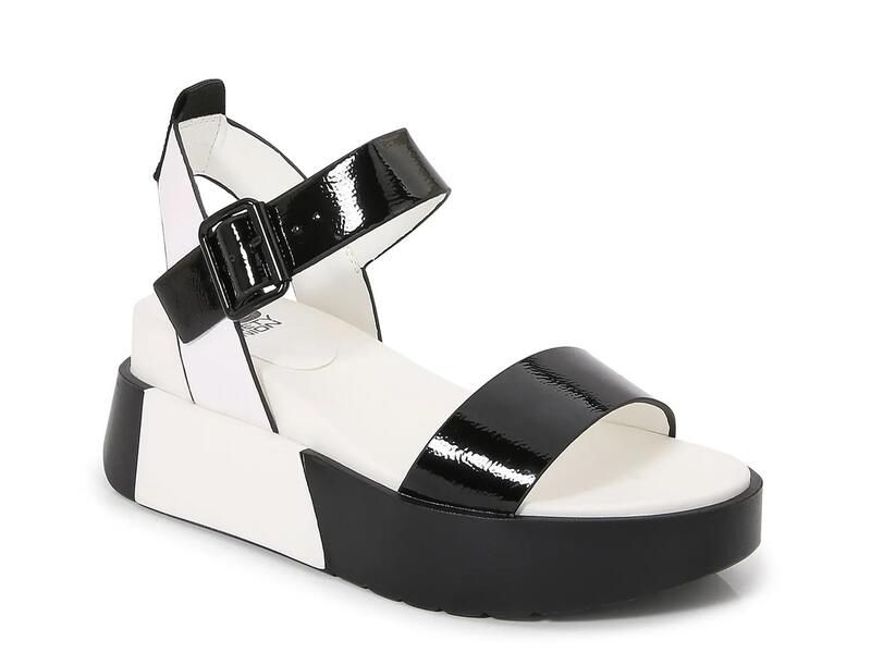 ナインティユニオン レディース シューズ サンダル Ninety UnionWonder Wedge Sandal BlackWhite ホワイト