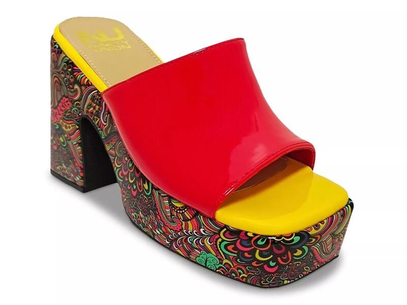 ナインティユニオン レディース シューズ サンダル プラットフォーム Ninety UnionPorto Platform Sandal Red Paisley Print レッド