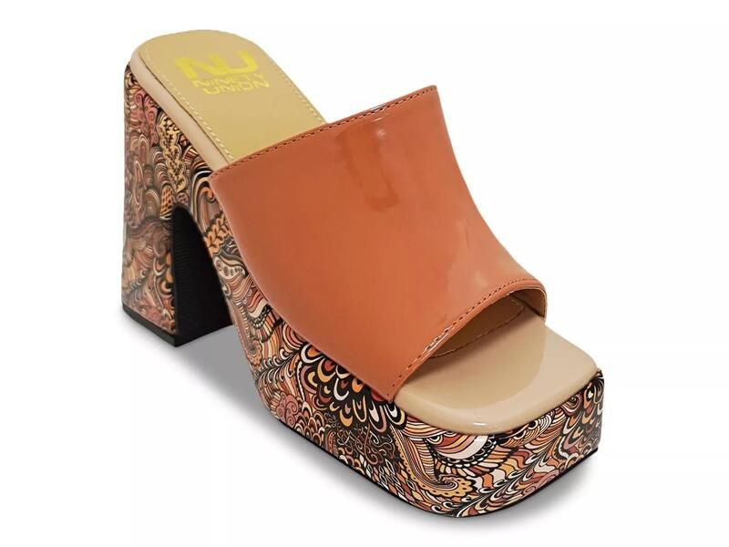 ナインティユニオン レディース シューズ サンダル プラットフォーム Ninety UnionPorto Platform Sandal Camel Brown Paisley Print ブラウン