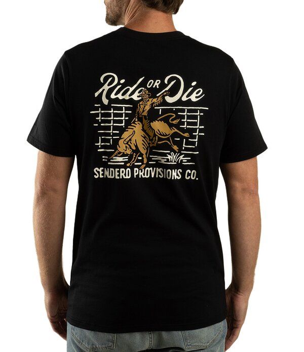 センデロプロビジョンズ メンズ トップス シャツ Sendero Provisions Co Ride Or Die Short Sleeve TShirt Black ブラック