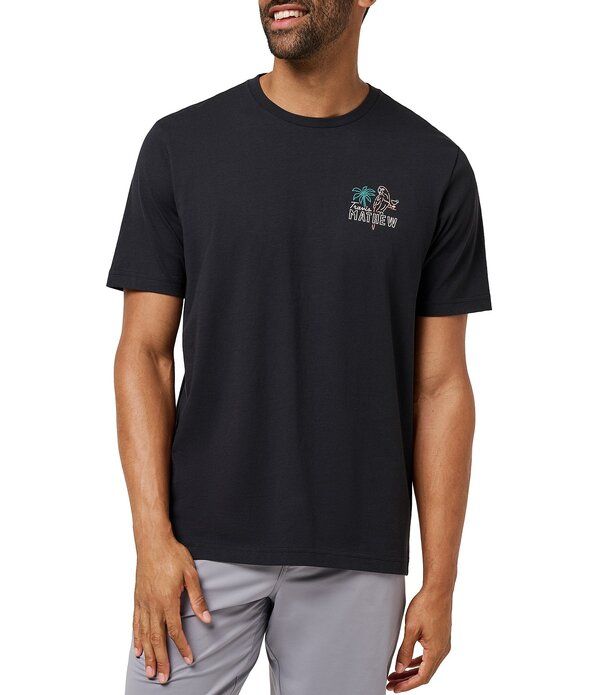 トラビスマヒュー メンズ トップス シャツ TravisMathew Drinks On Ushort Sleeve TShirt Black ブラック