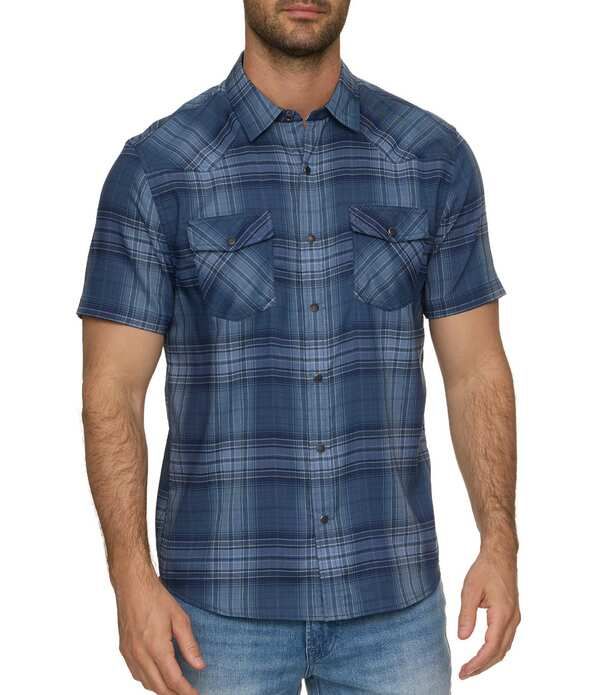 フラッグ アンド アンセム メンズ トップス シャツ Flag and Anthemoorhead UPF Performance Plaid Short Sleeve Western Shirt N 15,106円