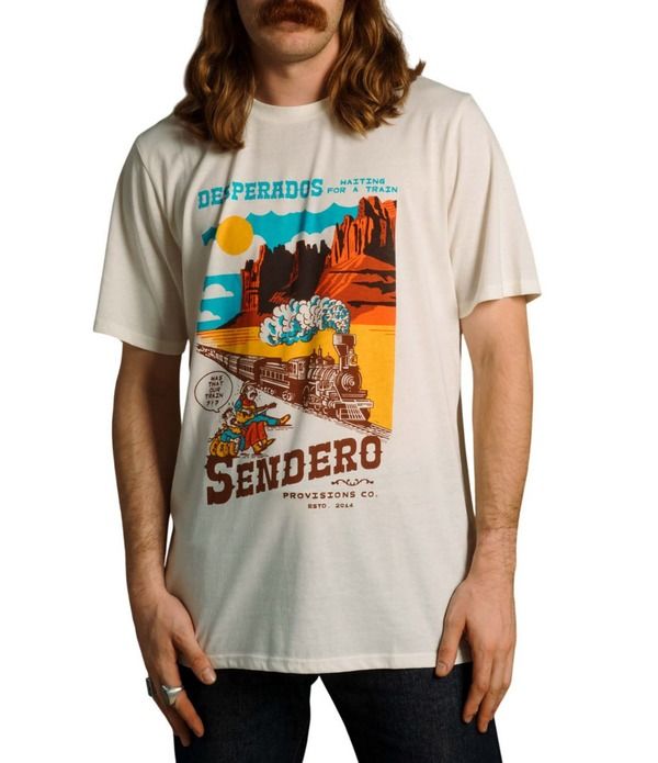 センデロプロビジョンズ メンズ トップス シャツ Sendero Provisions Co Train Waitin Short Sleeve TShirt Vintage White ホワイト
