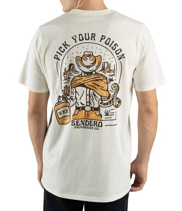 センデロプロビジョンズ メンズ トップス シャツ Sendero Provisions Co Pick Your Poison Short Sleeve TShirt Vintage White ホワ