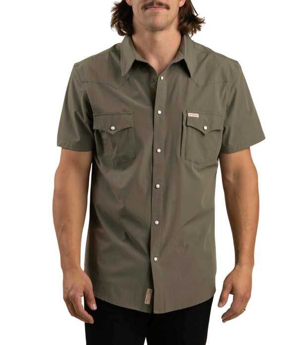 センデロプロビジョンズ メンズ トップス シャツ Sendero Provisions Co Confluence Tech Short Sleeve Western Shirt Desert Sag
