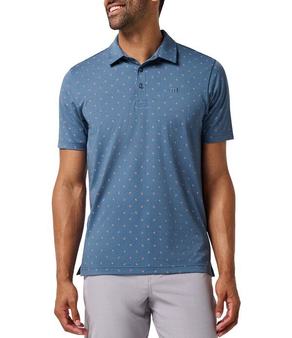 トラビスマヒュー メンズ トップス シャツ ジャージー TravisMathew Performance Jersey Resort Short Sleeve Polo Shirt Blue Hori
