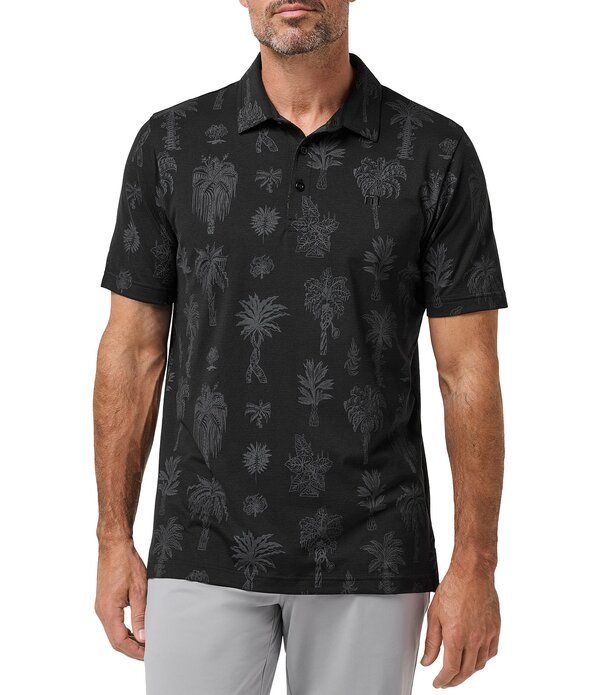 トラビスマヒュー メンズ トップス シャツ TravisMathew Salt Mist Short Sleeve Polo Shirt Black ブラック