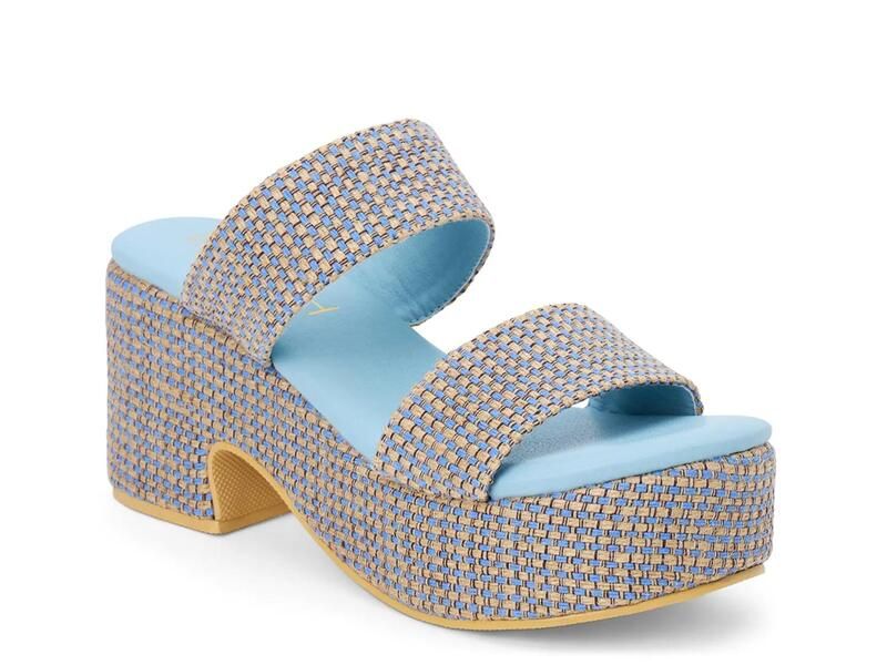 ビーチバイマティス レディース シューズ サンダル プラットフォーム Beach by MatisseOcean Ave Platform Sandal TanBlueMulticoloraffia