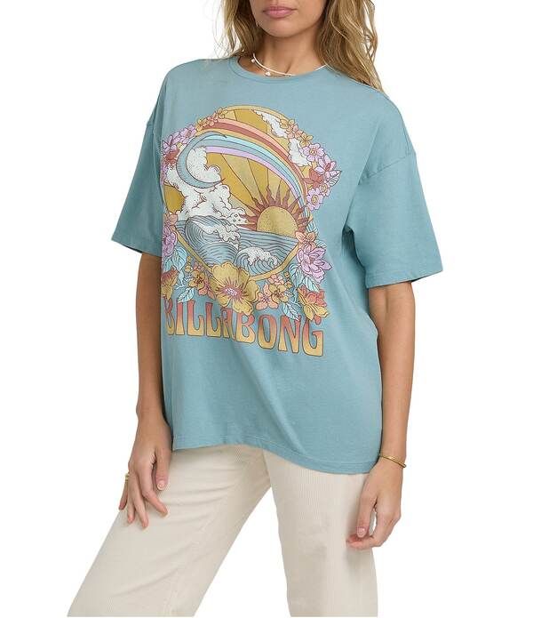 ビラボン レディース トップス シャツ Billabong Short Sleeveryday Paradise TShirt Mason Blue ブルー