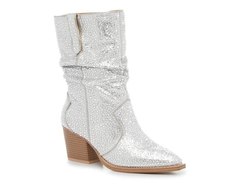 クラウンヴィンテージ レディース シューズ ブーツ・レインブーツ Crown VintageSinera Western Boot Silver Metallic シルバー