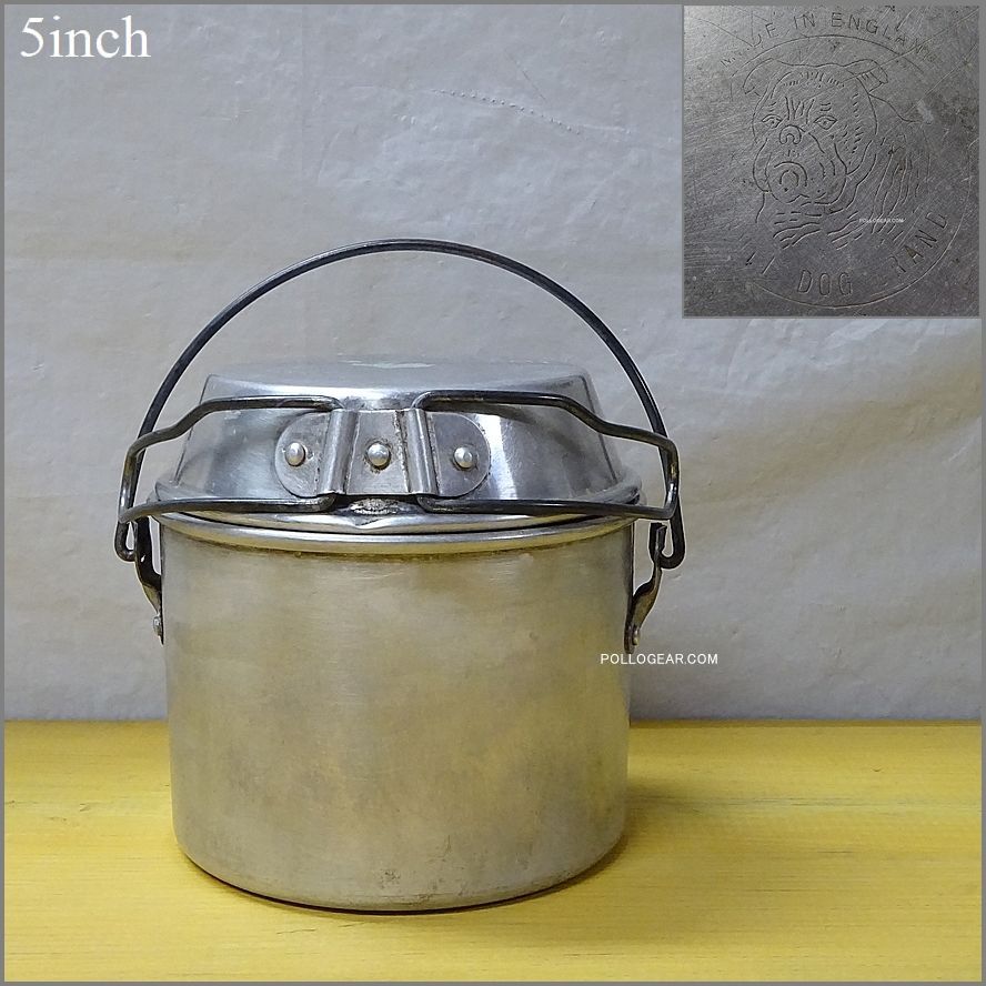 小サイズ 5インチ 80年代 ホットン ブルドッグ VINTAGE ビリーポット イングランド製 クッカー ビリー缶 ブッシュクラフト 丸大