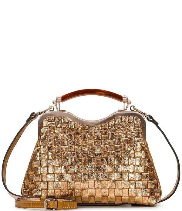 パトリシアナシュ レディース バッグ トール Patricia Nash Maryse Metallic Kisslock Handle Frame Crossbody Bag Lightan タン