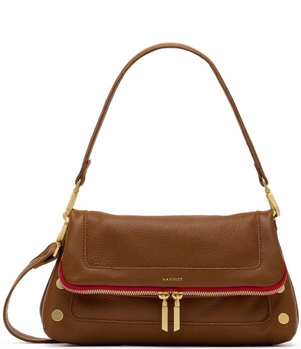 ハミット レディース バッグ Hammitt Beverly Medium Shoulder Bag Mahogony Pebble