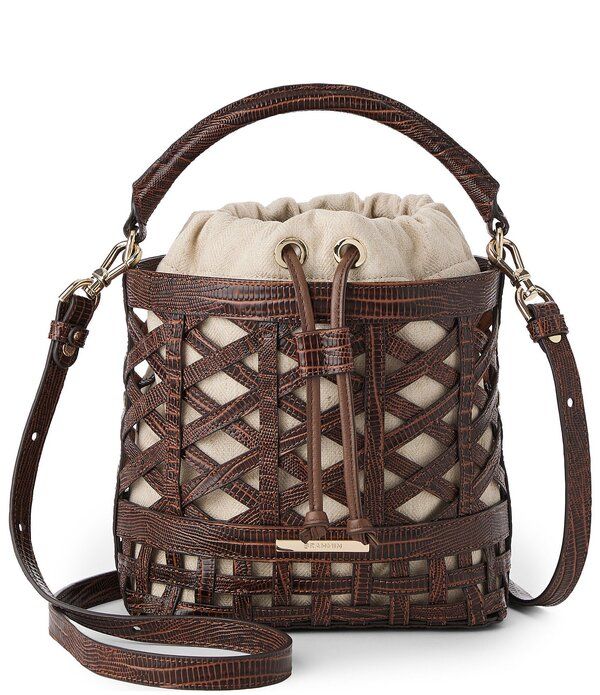 ブランミン レディース バッグ ミニ BRAHMIN Bahia Collection Chestnut Mini Amelia Top Handle Crossbody Bag Chestnut