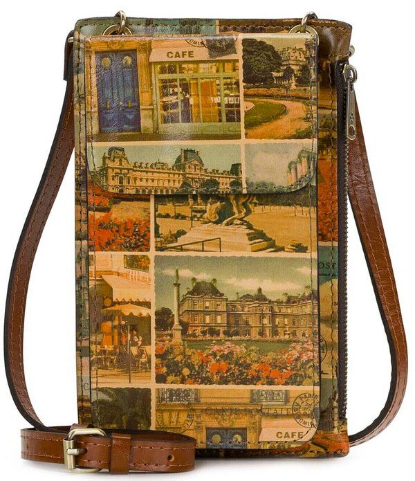 パトリシアナシュ レディース バッグ Patricia Nash Chiavella Postcards From Paris Phone Crossbody Bag Postcards From P