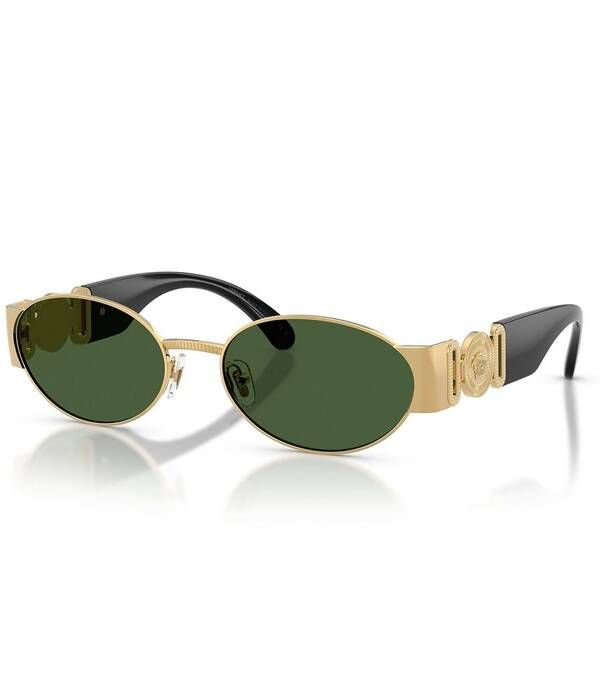 ヴェルサーチ レディース アクセサリー サングラス・アイウェア Versace Mens VE2299 56mm Oval Sunglasses Gold ゴールド