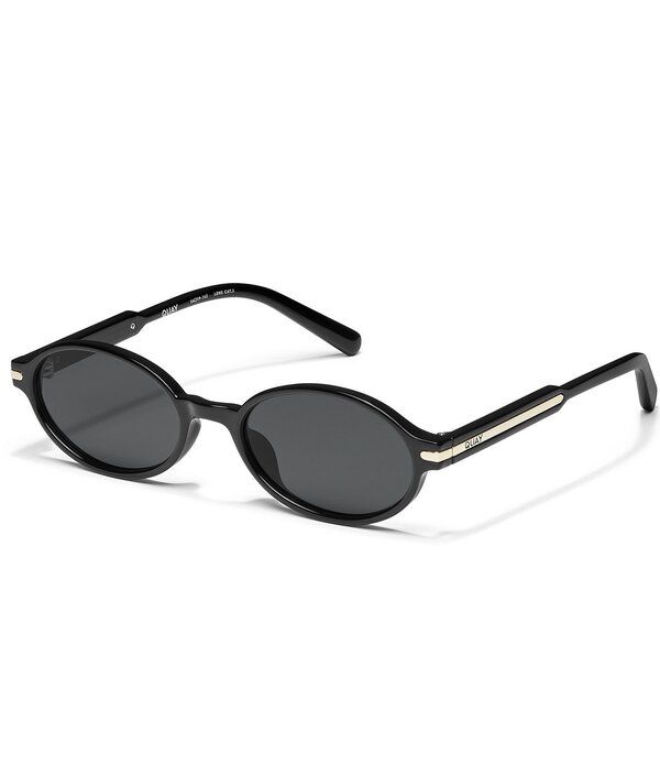 クエイ レディース アクセサリー サングラス・アイウェア QUAY Womens Nevermind 36mm Round Oval Sunglasses BlackSmoke ブラック
