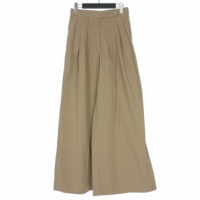 ドリスヴァンノッテン DRIES VAN NOTEN PAMPLONA ハイウエスト ワイドタックパンツ スラックス 34 ベージュ 130966 3322