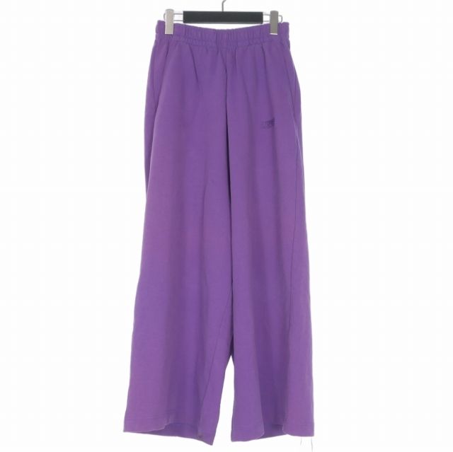 ヴェトモン ベトモン VETEMENTS ロゴ ワイドスウェットパンツ イージーパンツ XS パープル 紫 WA53SP300U