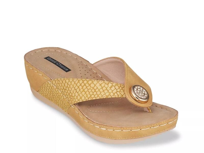 グッドチョイス レディース シューズ サンダル Good ChoiceDafni Wedge Sandal Yellow イエロー