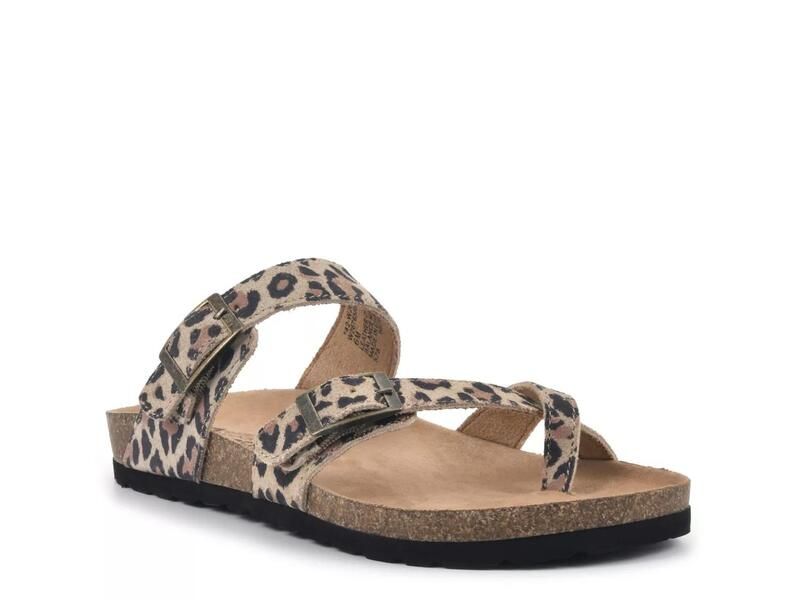 ホワイトマウンテン レディース シューズ サンダル White MountainGracie Slide Sandal BrownBlack Snake Print Leather ブラック