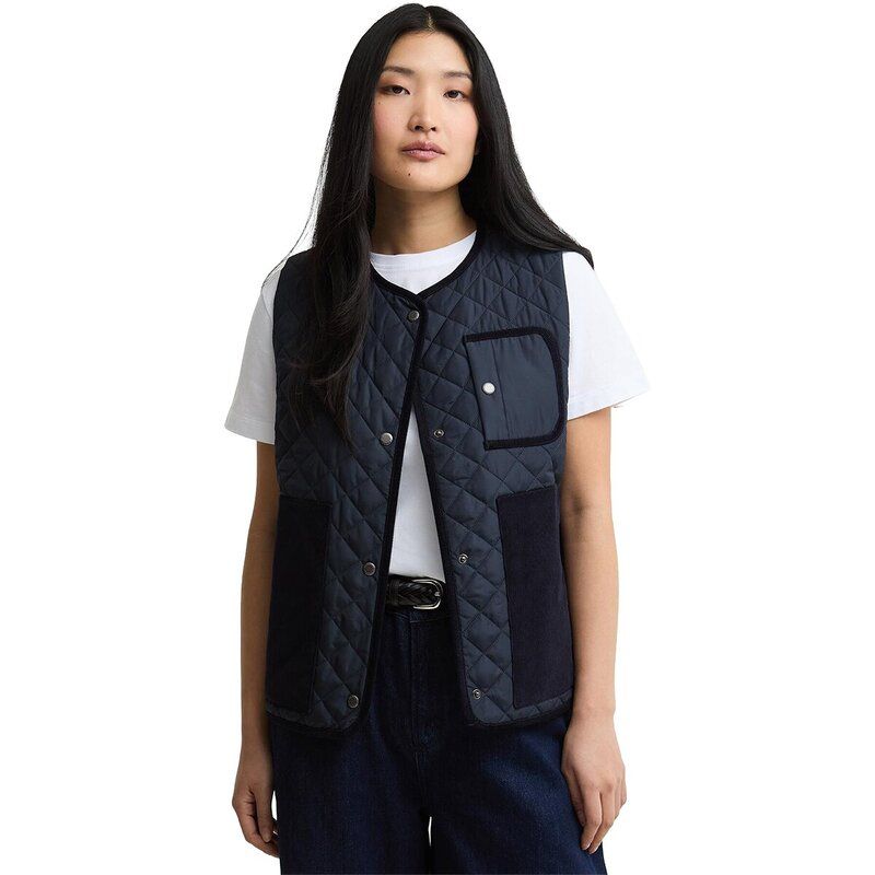 バブアー レディース トップス ベスト キルティング ジレ Barbour Thulby Quilted Gilet Womens Dark Navy ネイビー