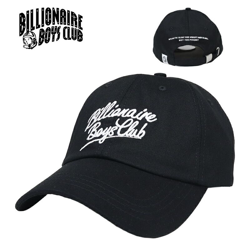 ビリオネアボーイズクラブ キャップ BILLIONAIRE BOYS CLUB 帽子 ベースボールキャップ メンズ レディース ブランド 大きいサイズ おしゃれ おすすめ 人気 ストリート bbc26ss002 ブラック 黒