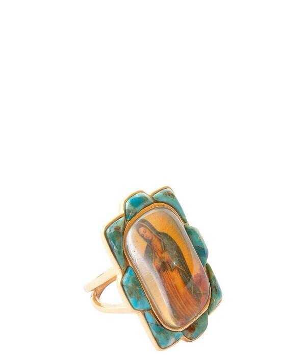 バース レディース アクセサリー 指輪 Barse Our Lady of the Guadalupe Statement Ring Turquoise ターコイズ