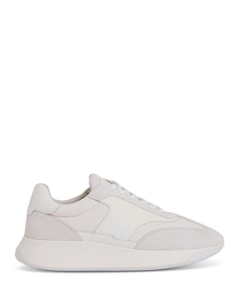 レイス メンズ シューズ スニーカー REISS Mens Emmett Lightweight Runner Trainer Sneaker White ホワイト
