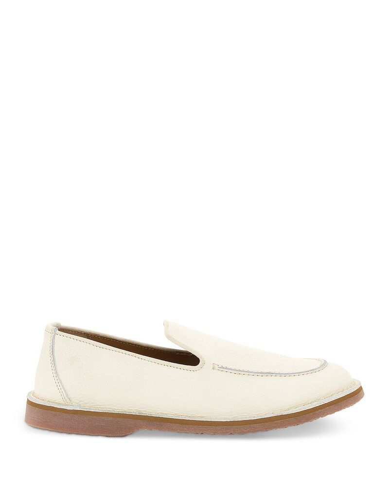 ボッジミラノ メンズ シューズ スリッポン・ローファー レザー Boggi Milano Mens Tumbled Leather Loafers Cream クリーム