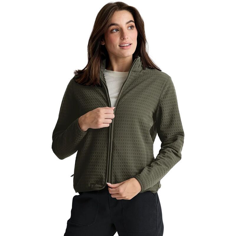 フリー フライ レディース アウター ジャケット・ブルゾン フリース Free Fly Gridback Fleece Jacket Womens Dark Forest フォレスト