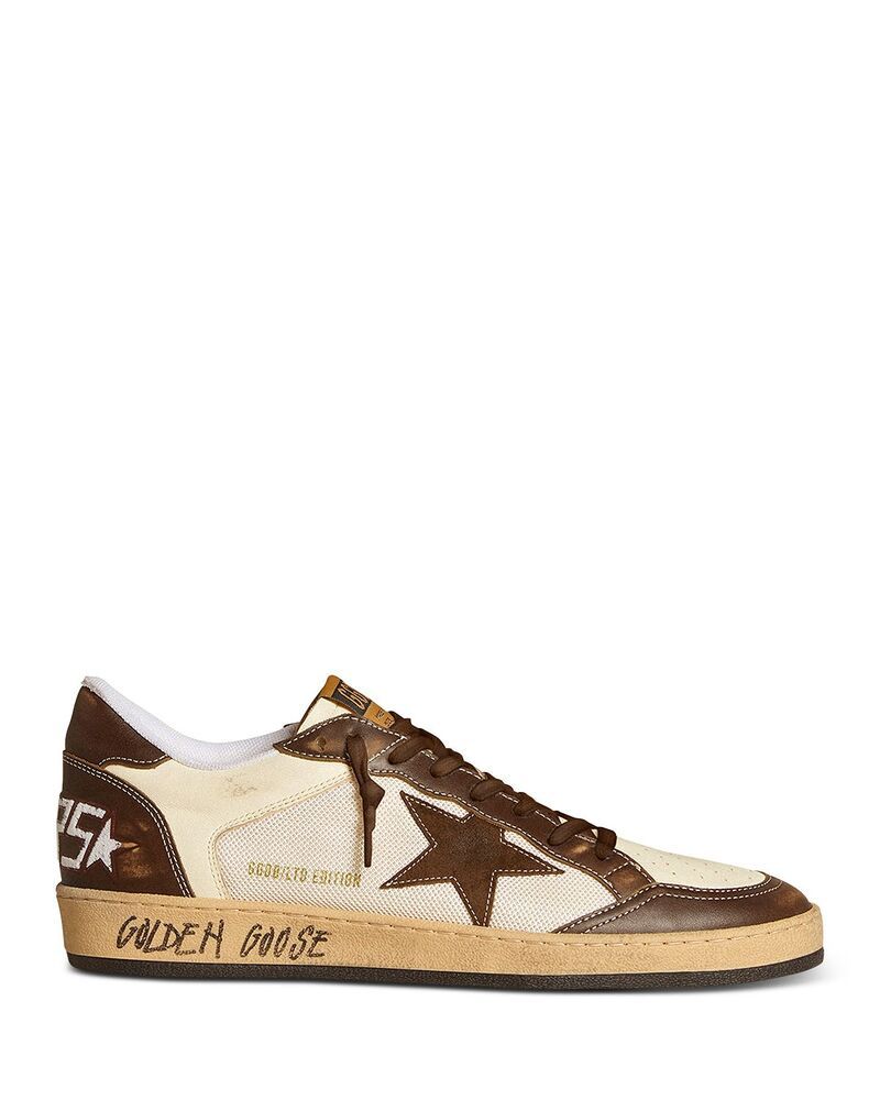 ゴールデングース メンズ シューズ スニーカー Golden Goose Mens Ballstar Sneakers Cream Brown クリーム