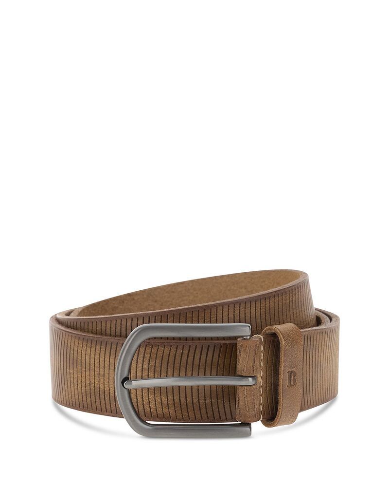 ボッジミラノ メンズ アクセサリー ベルト レザー Boggi Milano Mens Carved Leather Beltaupe トープ