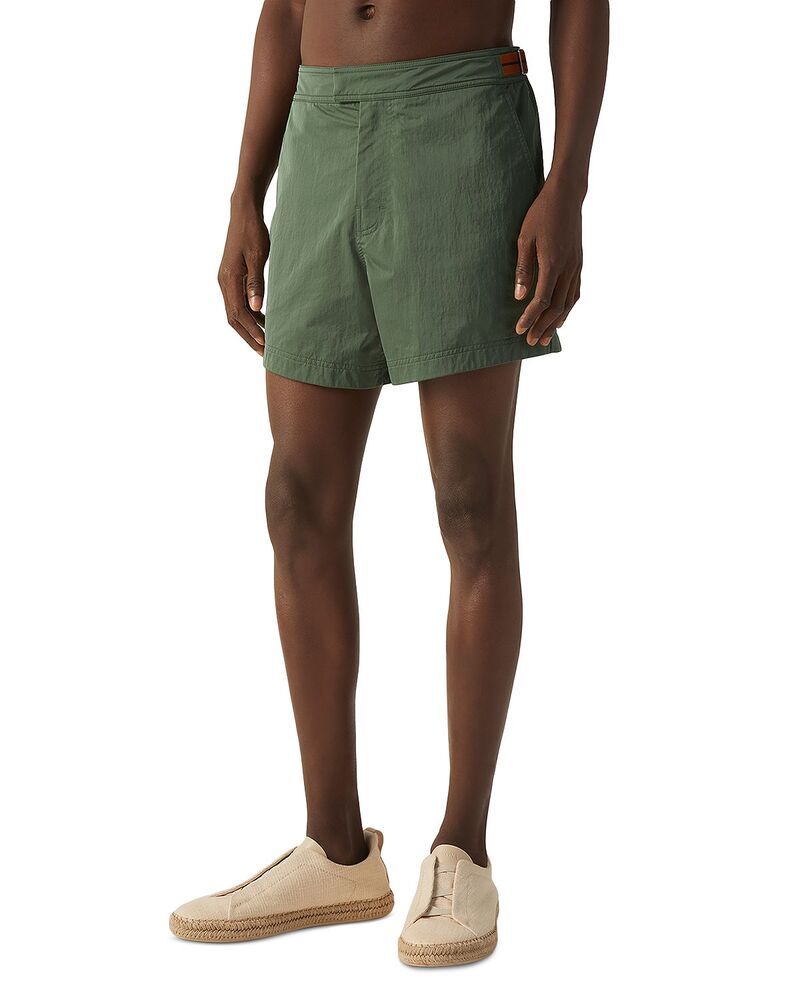 ゼニア メンズ 水着 ハーフパンツ・ショーツ ZEGNA Road Brand Mark Rio Swim Trunks Pine Green グリーン