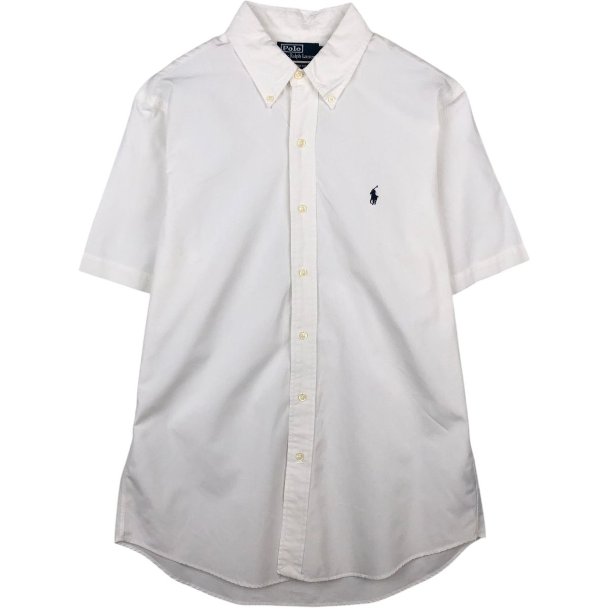 古着 ラルフローレン Ralph Lauren CUSTOM FIT 半袖 ボタンダウンシャツ メンズM相当/eaa641037