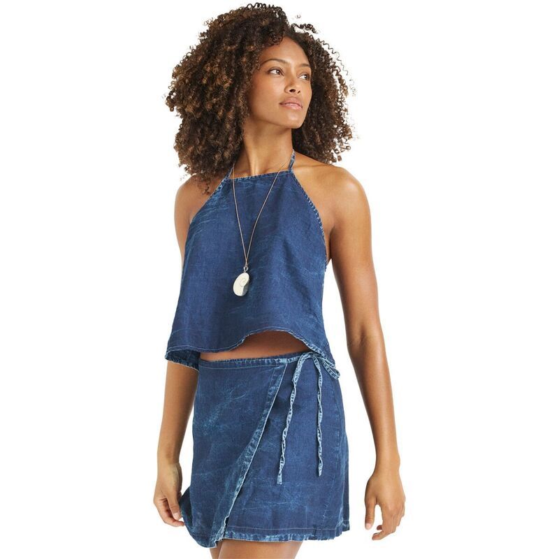 ビタミン A レディース トップス タンクトップ ホルター Vitamin A Hana Halter Top Womens Indigo インディゴ