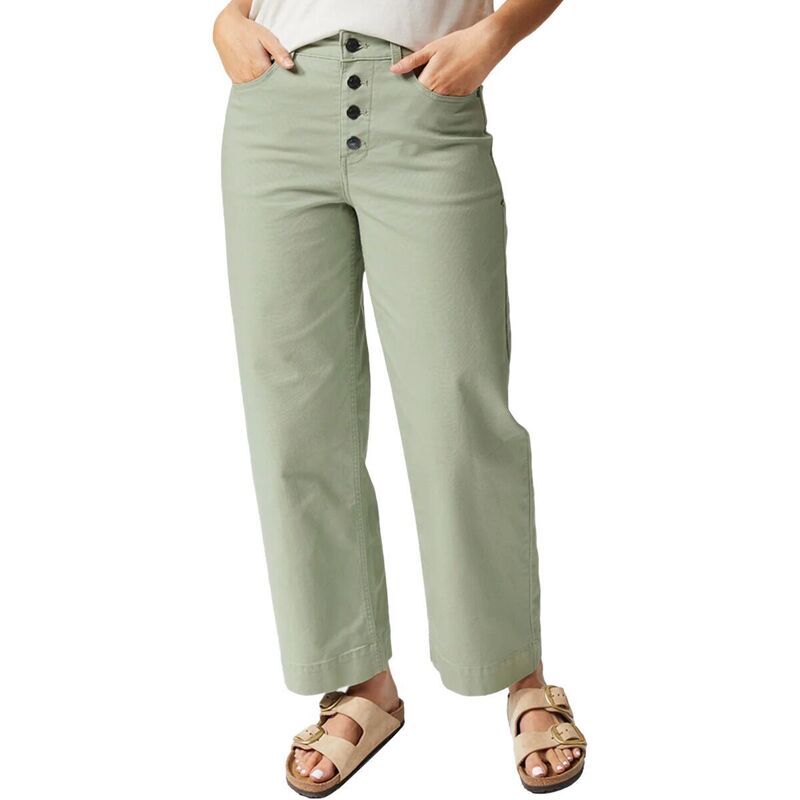 スティオ レディース ボトムス カジュアルパンツ ワイドレッグ STIO Rivet Wide Leg Canvas Pant Womensage Flats セージ