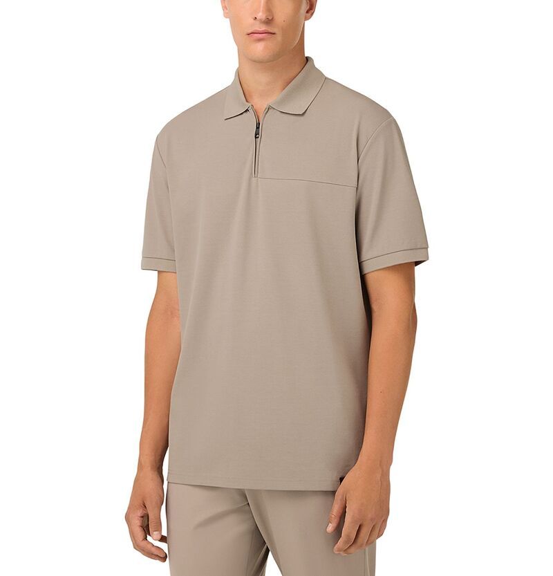 ボッジミラノ メンズ トップス ポロシャツ ハーフジップ Boggi Milano Cool Jade Half Zipolo Shirtaupe トープ