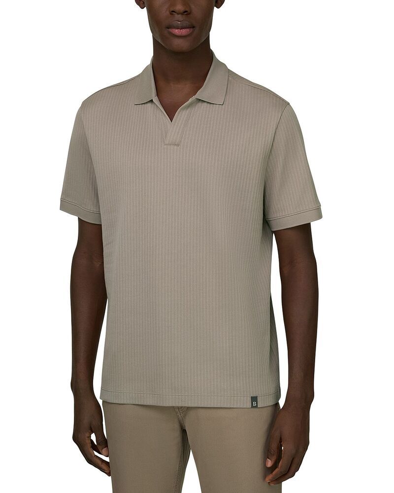 ボッジミラノ メンズ トップス シャツ ミニ Boggi Milano Mini Jacquard Open Collar Shirtaupe トープ