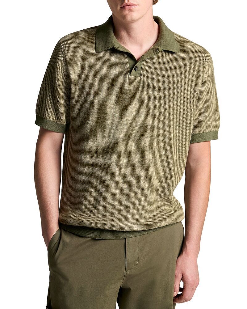 ヴィンス メンズ トップス ポロシャツ Vince Color Blocked Feed Stripe Short Sleeve Polo Coulter Green グリーン