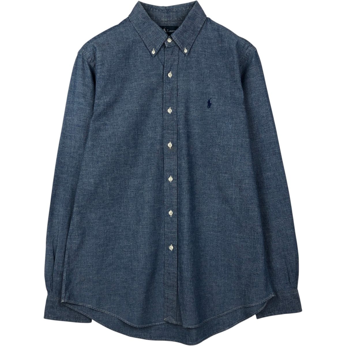 古着 ラルフローレン Ralph Lauren CUSTOM FIT 長袖 ボタンダウン シャンブレーシャツ メンズL相当/eaa643851
