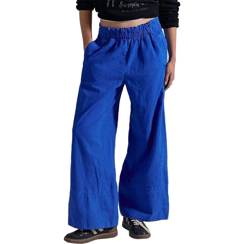 フリーピープル レディース ボトムス カジュアルパンツ リネン Free People Days End Linen Pull On Pant Womens Hawaiian Ocean